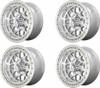 Set 4 KMC KM235 Grenade Crawl Beadlock 18x9 6x5.5 Machined Wheels 18" -24mm Rims