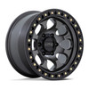 Set 4 KMC KM550 Riot Sbl 17x8.5 5x5 Anthracite Satin Black Lip Wheels 17" 10mm