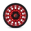 17" Fuel 1PC D834 Cycle 17x8.5 6x5.5 25mm Wheel Candy Red With Black Ring Rim
