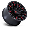 20" Fuel D823 Flame 20x9 8x170 1mm Gloss Black Milled Candy Red Wheel For Ford