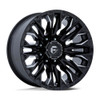 Set 4 Fuel D803 Flame 20x9 8x6.5 Gloss Black Milled Wheels 20" 1mm Rims
