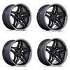 Set 4 Asanti Black ABL-46 Duke 20x10.5 5x115 Satin Black Ddt Lip Wheels 20" 18mm