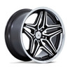 Set 4 Asanti Black ABL-46 Duke 22x10.5 5x120 Black Machined Wheels 22" 18mm
