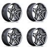 Set 4 Asanti Black ABL-46 Duke 20x10.5 5x115 Black Machined Wheels 20" 18mm