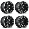 Set 4 Fuel  D569 Vapor 18x9 6x135 6x5.5 Matte Black Double Tint Wheels 18" 1mm