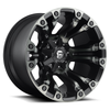 18x9 8x6.5 Matte Black Double Dark Tint Wheel Fuel D569 Vapor -12mm Lifted Rim