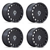 Set 4 Asanti Black ABL-45 Aristocrat 22x10.5 5x4.25 5x4.5 Black Wheels 22" 45mm