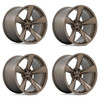 Set 4 American Racing TTF 20x9.5 5x120 Matte Bronze Wheels 20" 15mm Rims