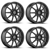 Set 4 Motegi MR140 SS10 17x7 5x4.5 Satin Black Wheels 17" 38mm Rims