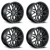 Set 4 Niche M190 Gamma 19x9.5 5x120 Matte Black Wheels 19" 40mm Car Suv Rims
