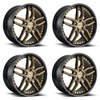 Set 4 19" Niche M195 Methos 19x8.5 5x112 42mm Bronze Black Bead Ring Wheels