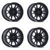 Set 4 KMC KM729 Range 17x8.5 6x5.5 Matte Black Wheels 17" -10mm Rims