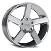 24" Vision Street 472 Switchback Chrome 24x9.5 6x5.5 30mm For Chevy GMC Cadilalc