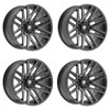 Set 4 20" Fittipaldi Wheels FA14BM 20x10 6x135 6x5.5 -19mm Gloss Black Milled