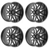 Set 4 20" Fittipaldi Wheels FA19B 20x9 Gloss Black 6x135 6x5.5 18mm Truck Rims