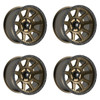 Set 4 20" Fittipaldi Wheels FT104ZB 20x9 Satin Bronze Satin Black Lip 8x180 18mm