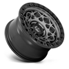 Set 4 Fuel D784 Unit 17x9 5x5 Gunmetal With Black Ring Wheels 17" -12mm