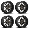Set 4 18" Fuel D762 Clash 18x9 6x5.5 Matte Black Double Tint Wheels -12mm Rims