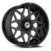 20" XF Off-Road XF-238 Gloss Black & Milled Wheel 20x10 8x6.5 8x180 -12mm Rim