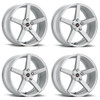 Set 4 18" Spec-1 SP-36 Silver Brushed Wheels 18x8 5x4.5 38mm Truck Suv Rims