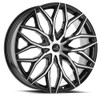 24" Cavallo CLV-37 Gloss Black & Machined Wheel 24x9 5x115 5x120 18mm Rim