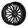 Set 4 22" Cavallo CLV-42 Gloss Black Wheels 22x9.5 5x115 5x120 15mm Car Suv Rims
