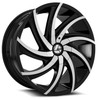 22" Azara AZA-503 Gloss Black & Machined Wheel 22x8.5 5x112 5x4.5 38mm Rim