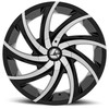 22" Azara AZA-503 Gloss Black & Machined Wheel 22x8.5 5x112 5x4.5 38mm Rim
