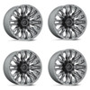 Set 4 20" Fuel D806 Flame 20x9 8x180 1mm Platinum Wheels For Chevy GMC Rims
