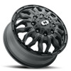 17" Vision Satin Black 410 Korupt Dually 17x6.5 8x6.5 Front Wheel 121.35mm