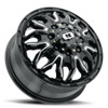 17" Vision Black Milled Spoke 410 Korupt Dually 17x6.5 8x6.5 Front Rim 121.35mm