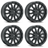 Set 4 17" Vision Satin Black 410 Korupt 17x7.5 6x130 Wheels 45mm