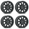 Set 4 17" Vision Satin Black 410 Korupt 17x7.5 5x130 Wheels 45mm