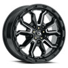 17" Vision Gloss Black Milled Spoke 410 Korupt 17x7.5 5x130 Wheel 45mm Rim