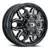 16" Vision Gloss Black Milled Spoke 410 Korupt 16x6 6x180 Wheel 84mm