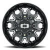 16" Vision Gloss Black Milled Spoke 410 Korupt 16x6 6x180 Wheel 84mm