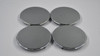 Set 4 Generic Chrome Center Caps 200-14E Fits 68mm Center - 71mm Outer Diameter
