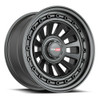 Set 4 17" Vortek Matte Black VRD-702 17x9 6x4.5 6x5.5 0mm For Chevy GMC Wheels