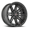 Set 4 22" Vortek Gloss Black VRP-501 22x10 Wheels 5x5 5x5.5 -18mm For Jeep Dodge