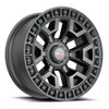 Set 4 17" Vortek Matte Black VRD-704 17x9 6x4.5 6x5.5 12mm For Chevy GMC Wheels