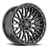 Set 4 22" Vortek Black Diamond Cut Dark Tint VRP-502 22x10 5x5 5x5.5 -18mm Rims