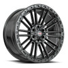 Set 4 17" Vortek Satin Black VRT-604 17x9 5x5 5x5.5 0mm For Jeep Dodge Wheels