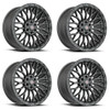 Set 4 20" Vortek Matte Black VRT-607 20x10 6x135 6x5.5 For Lincoln GMC Wheels
