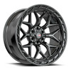 20" Vortek Gloss Black VRP-504 20x9 Wheel 6x135 6x5.5 18mm For Ford Chevy GMC