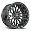 20" Vortek Black Diamond Cut Ring Dark Tint VRP-503 20x9 Wheel 6x135 6x5.5 0mm