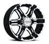 16" Gear Off Road 713MB Double Pump 16x8 6x5.5 Mirror Machined Face Black Rim