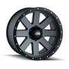 18" Ion 134 18x10 Matte Gunmetal Black Beadlock 5x5 Wheel -19mm For Jeep Rim