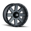 20" Ion 134 20x9 Matte Gunmetal Black Beadlock 8x170 Wheel 0mm For Ford Rim