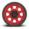 Set 4 KMC KM548 Chase 18x9 8x170 Candy Red Black Lip Wheels 18" 18mm Truck Rims