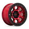 Set 4 KMC KM237 Riot Beadlock 17x8.5 6x135 Red Black Ring 17" 0mm Truck Wheels